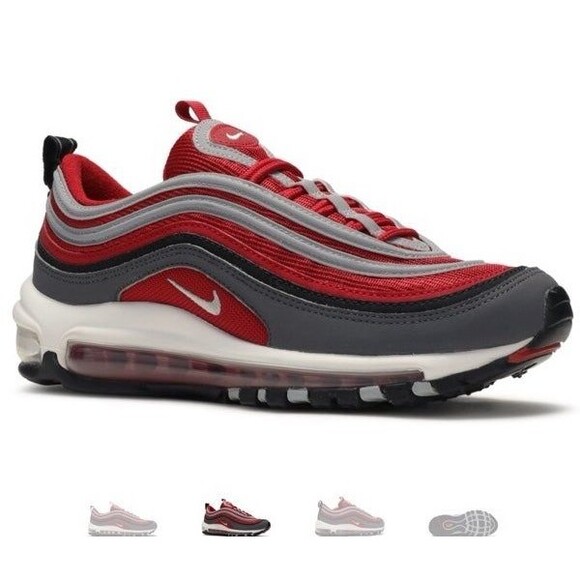 Nike Air Max 97s Grey Red Colorway - Picture 2 of 12